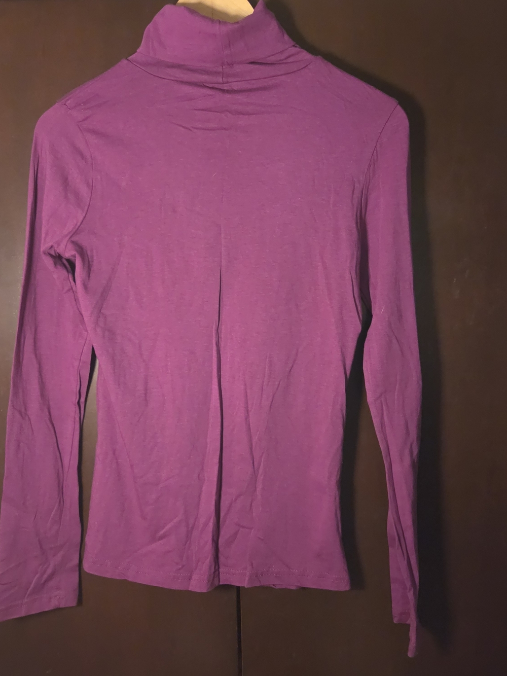 Color Story Purple Long-Sleeve Turtleneck Top Women Size Large